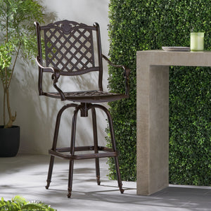 Cast Aluminum Bar Stool - Copper - Best Buy Furniture