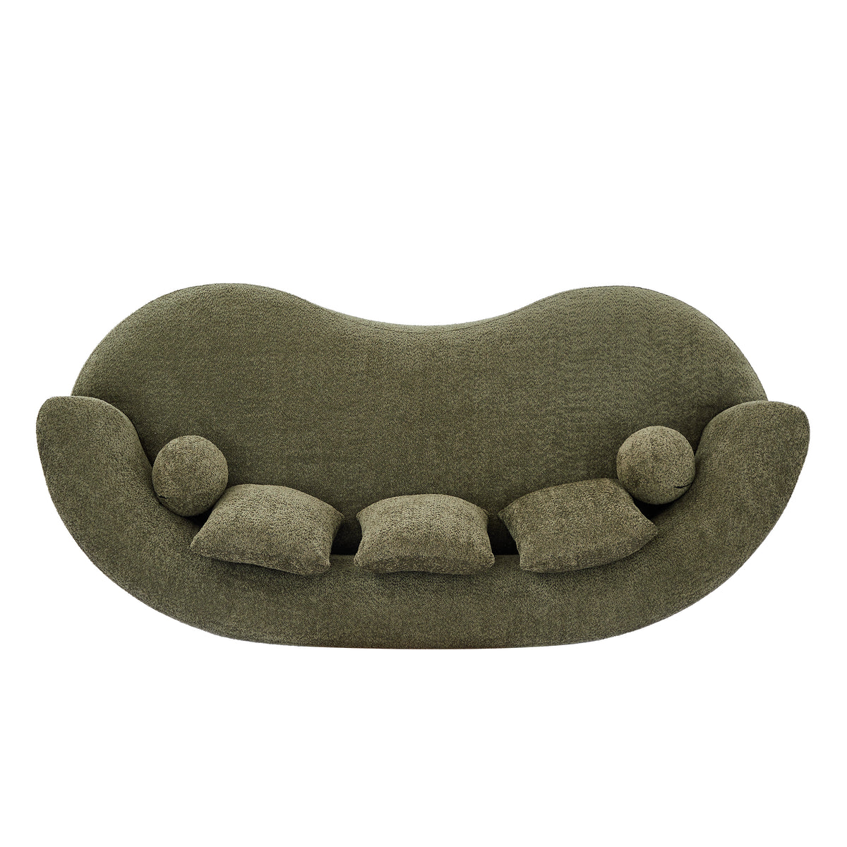 90 in. Curved Modern Boucle Sofa