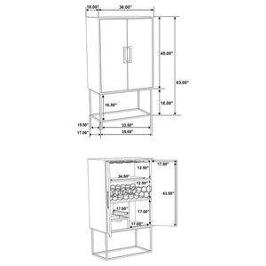 Washoe - 2 Door Bar Cabinet - Walnut