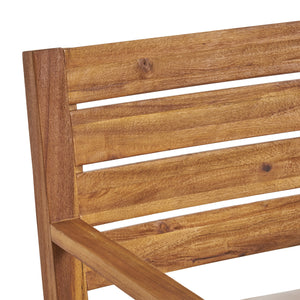 Outdoor Acacia Wood 7-Piece Dining Set with Rope-Woven Armchairs
