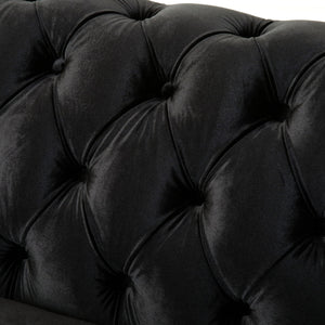 Chesterfield Loveseat Sofa, 2 Person Rolled Arm Upholstered Couch