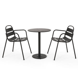 Terra Nova - Bistro Set - Matte Black - Best Buy Furniture