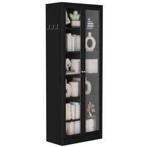 Metal Kitchen Pantry Cabinet with 5 Adjustable Shelves - Steel