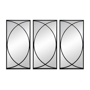 Rectangular Wall Mirrors With Frame, Home Decor For Living Room Bedroom Entryway - Black