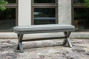 Elite Park - Bench With Cushion - Gray - Best Buy Furniture