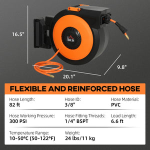 HOMCOM Retractable Air Hose Reel