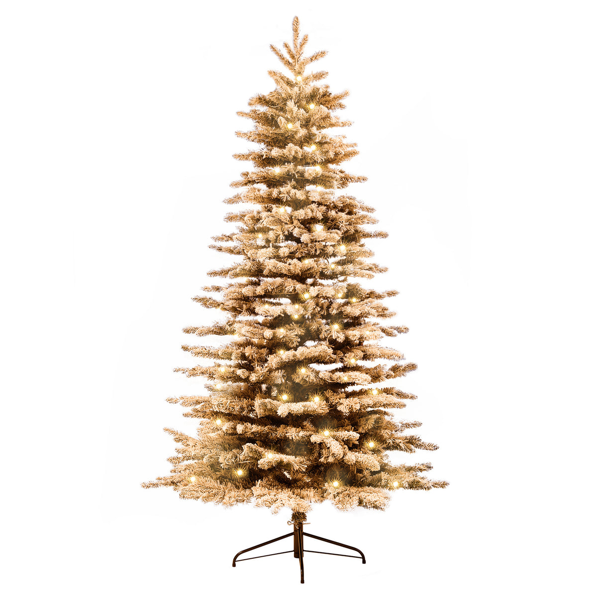 HOMCOM 7.5 ft Pre-Lit Mountain Pine Artificial Christmas Tree