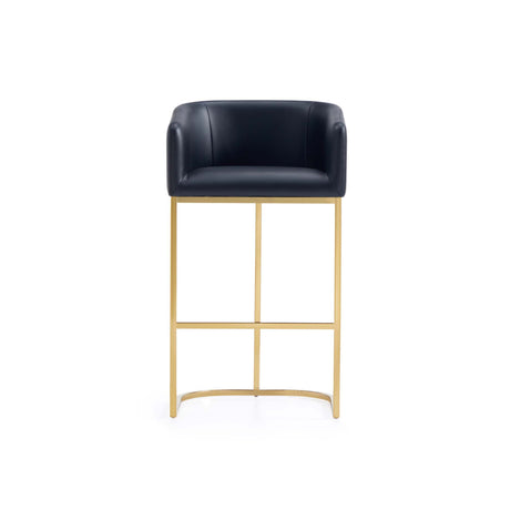 Mid-Century Modern Stool With Steel Base
