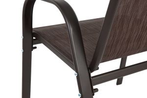6 Piece Patio Chairs with High Backrest and Armrest - Brown