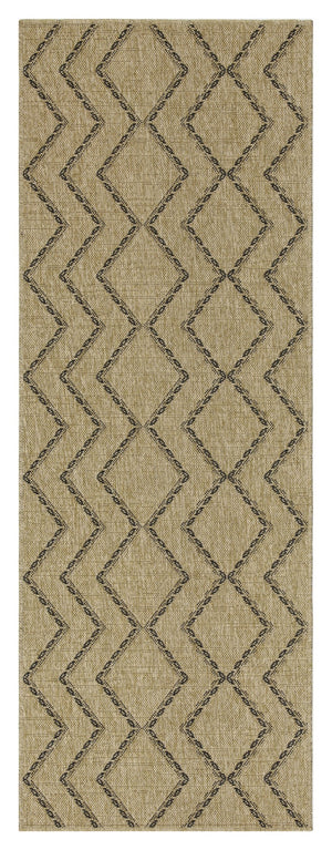Earth GC_NTL1010 Jute/Black Indoor/Outdoor Area Rug