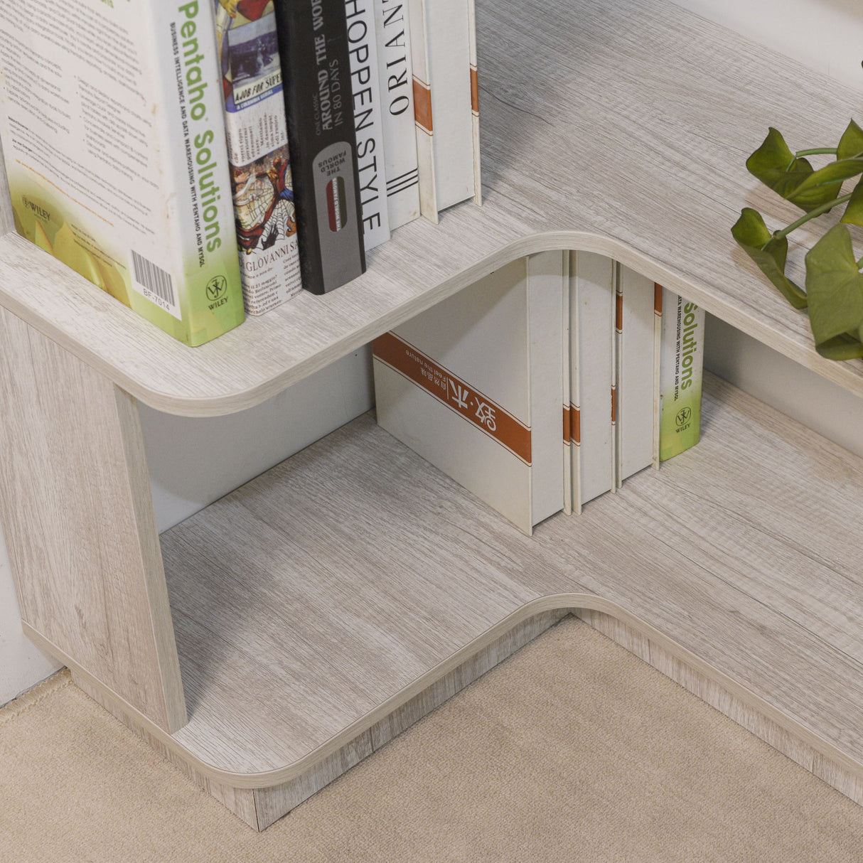 L-Shaped Corner Bookshelf