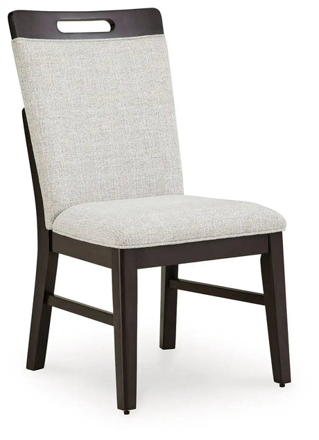 Neymorton - Dining Upholstered Side Chair (Set of 2) - Light Gray / Brown - Best Buy Furniture