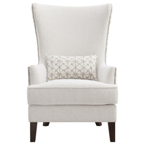 Lindstrom - Wingback Accent With Contoured Back - Ivory White