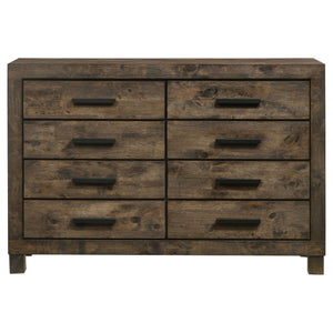 Bren - 8 Drawer Dresser With Pull Handles - Rustic