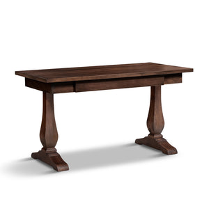 Whitmore 55-Inch Reclaimed Pine Wood Writing Desk, Java Brown