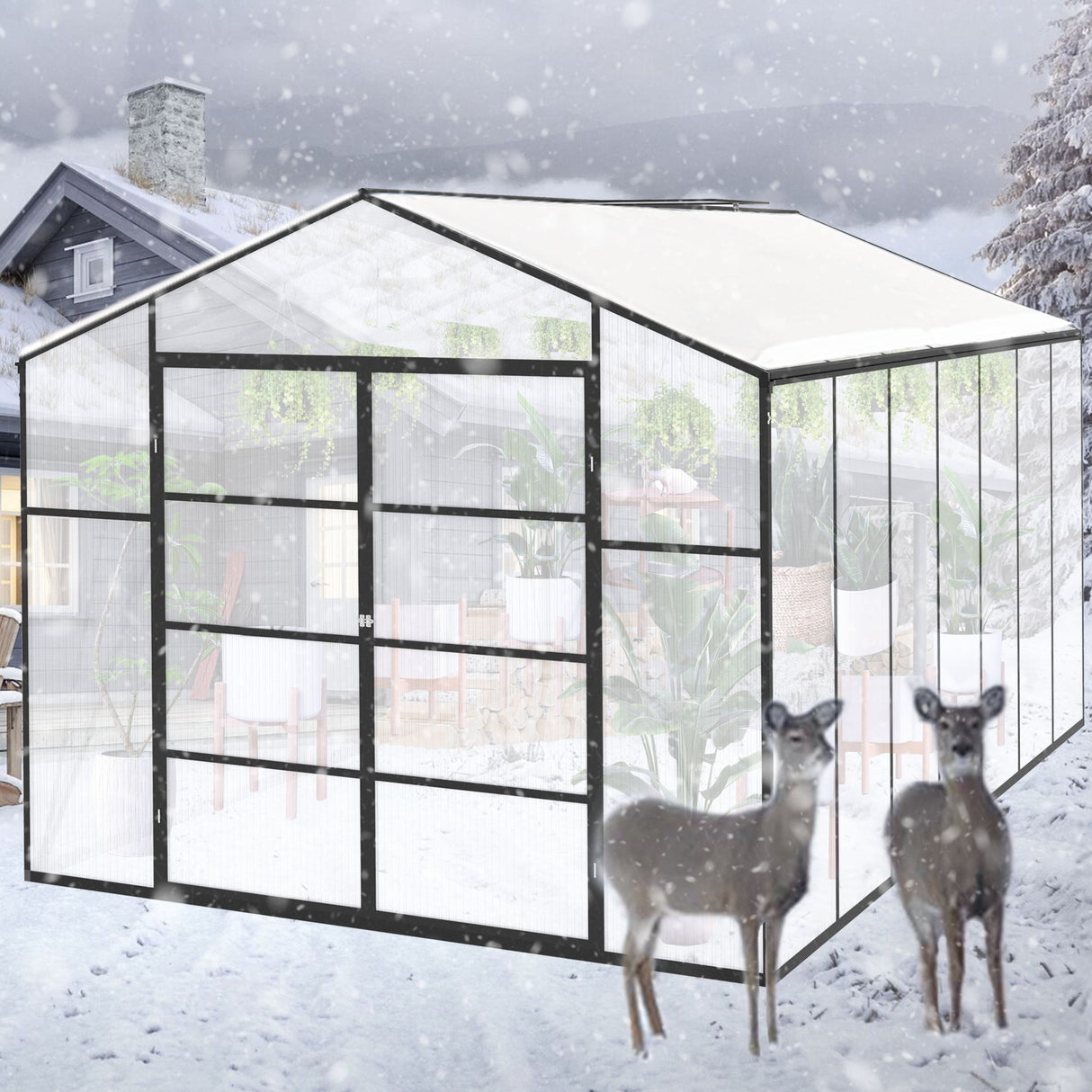 Gain Height Windproof Aluminum house With Raised Base