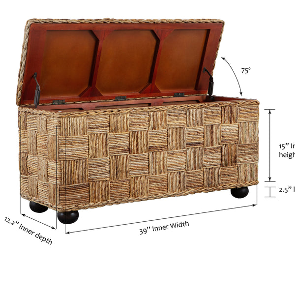 Natural Rattan Storage Trunk