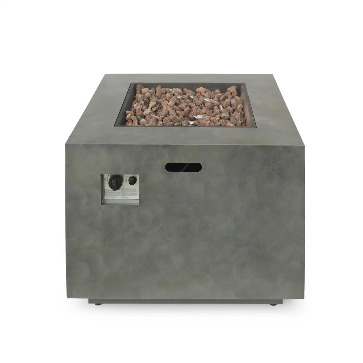 Outdoor Patio Gas Burning Fire Pit Table 50,000 Btu, Square - Best Buy Furniture