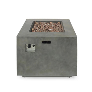 Outdoor Patio Gas Burning Fire Pit Table 50,000 Btu, Square - Best Buy Furniture