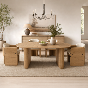 70.8" Oval Dining Table for 4-8