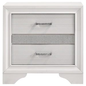Transitional 2 Drawer Nightstand With Hidden Jewelry Tray