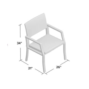 Outdoor Wicker Dining Chair With Water Resistant Cushions (Set of 2) - White / Brown - Best Buy Furniture
