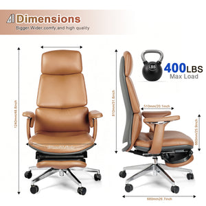 Ergonomic Leather Executive Office Chair