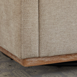 30.5"W Square Upholstered Swivel Accent Chair - Taupe