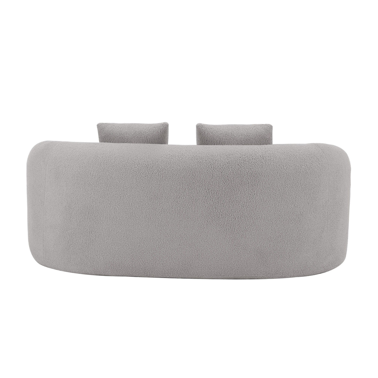 Curved Loveseat Sofa With Round Armrest