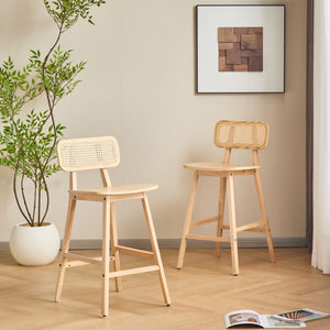 Bari - Indoor Wood Barstool (Set of 2) - Best Buy Furniture