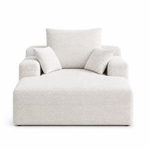 71.65'' Corduroy Chaise Lounge Sofa with Cup Holders & Storage Pocket
