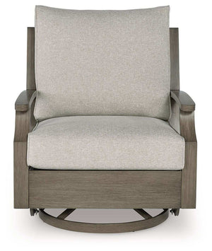 Rainier Ranch - Swivel Glider Chair With Cushion - Brown / Beige - Best Buy Furniture