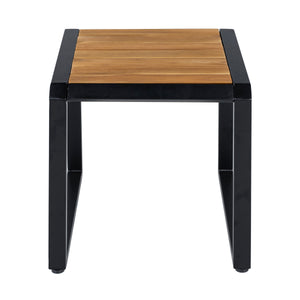 Outdoor Side Table with Teak Wood Top