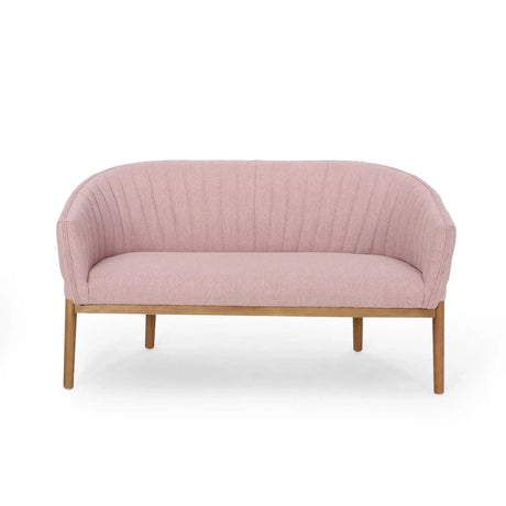 Mid Century Modern Loveseat With Channel Stitched Backrest - Best Buy Furniture