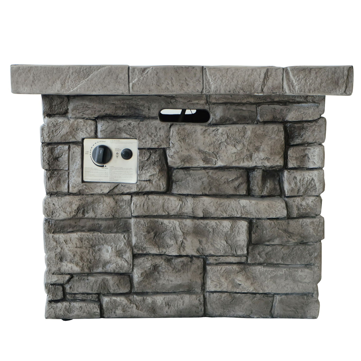 Outdoor Square Propane Fire Pit 40, 000 Btu - Gray - Best Buy Furniture