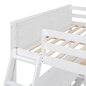 Full Over Full Bunk Bed With Desk