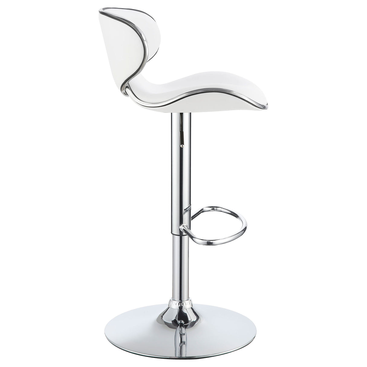 Edenton - Upholstered Adjustable Bar Stool (Set of 2) - White