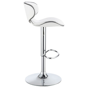 Edenton - Upholstered Adjustable Bar Stool (Set of 2) - White