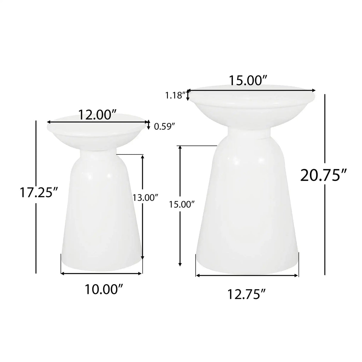 Serenita - Outdoor Side Tables With Flared Design (Set of 2) - Best Buy Furniture