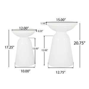 Serenita - Outdoor Side Tables With Flared Design (Set of 2) - Best Buy Furniture