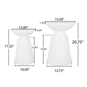 Serenita - Outdoor Side Tables With Flared Design (Set of 2)