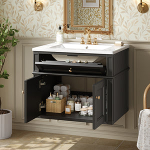 24" Wall Mounted Modern Bathroom Vanity