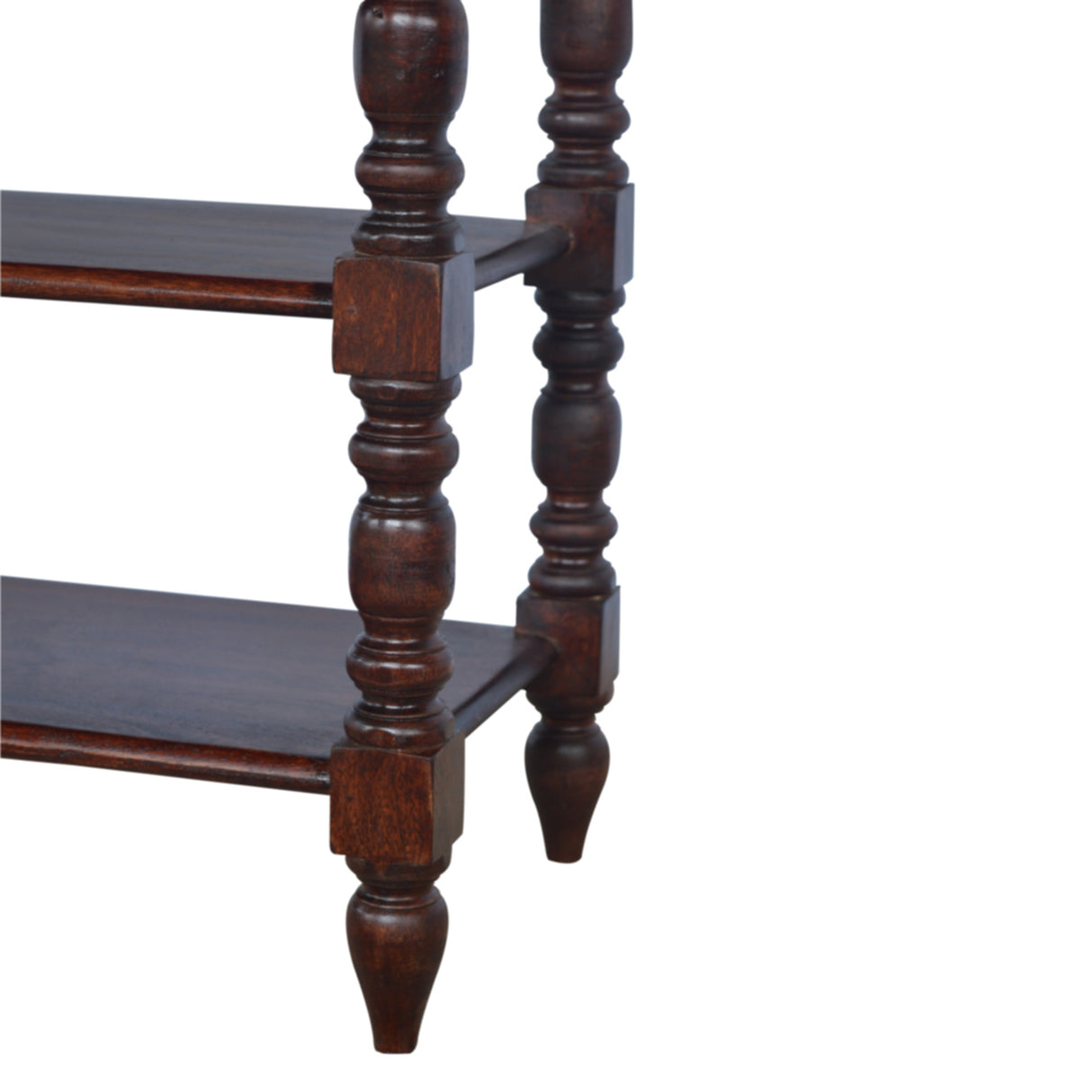 Solid Wood Turned Occasional Table, 1-Drawer