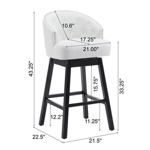 360 Degree Rotation Swivel Counter Stools (Set of 2) - Best Buy Furniture