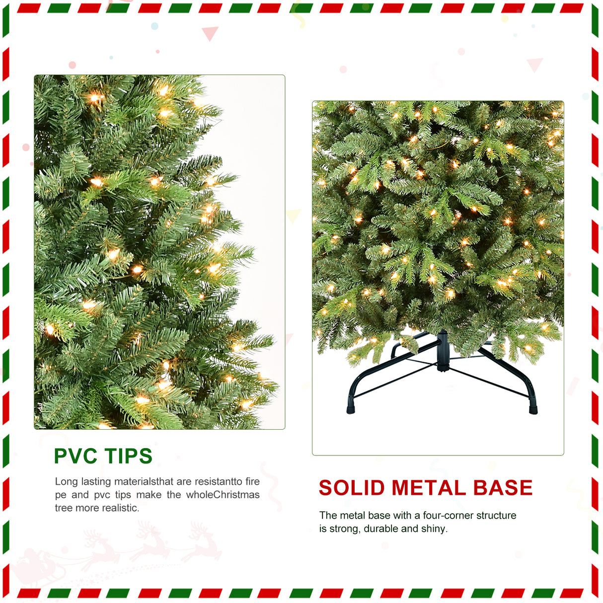 9FT Christmas Tree with 2435 Tips and 700 Warm Lights