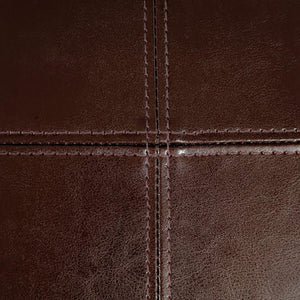 Bonded Leather Upholstered Dining Chair With Solid Wood Legs (Set of 2) - Chocolate