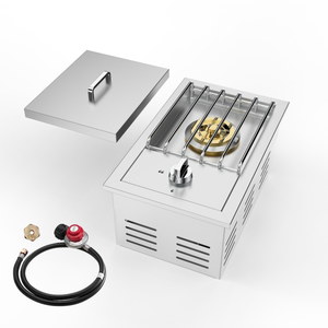 Single Grilling Side Burner, 15,000BTU Liquid Propane