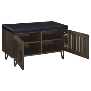 Clackamas - 2 Door Storage Bench With Padded Seat