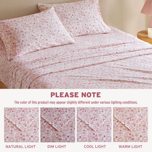 Holiday Doodles Twin XL 100% Cotton 3-Piece Sheet Set - Holiday Doodles