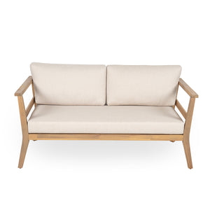 Acacia Outdoor Loveseat & Coffee Table for Patio